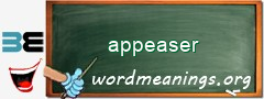 WordMeaning blackboard for appeaser